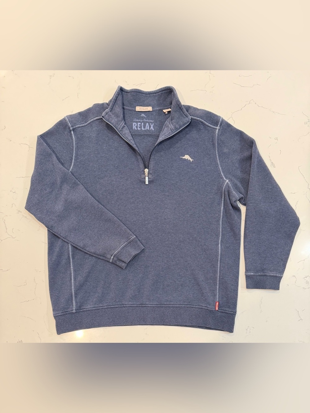 Tommy Bahama Relax 1/4 Zip Pullover Sweatshirt Blue Men’s XL
